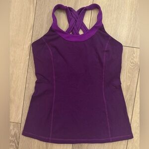 Lululemon Purple Crisscross Bodycon Tank Top